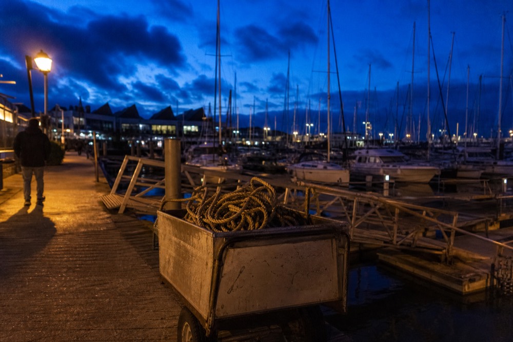 Evening light on the Key West Historic Seaport marina, no text, no logos, no people